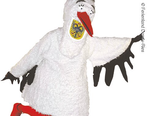 Klappi Storch das Donauwörther Maskottchen