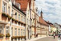 Blick auf die Altstadt von Rain mit seiner Häuserfassade